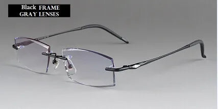 Chashma Ottica 65077 men's rimless titanium prescription eyeglasses — view 6