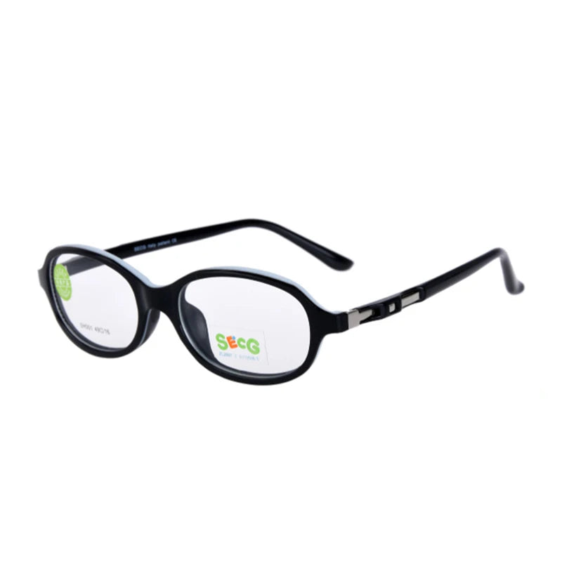 Secg Unisex Youth's Full Rim Oval Tr 90 Silicone Alloy Eyeglasses 1901 Full Rim Secg C72  