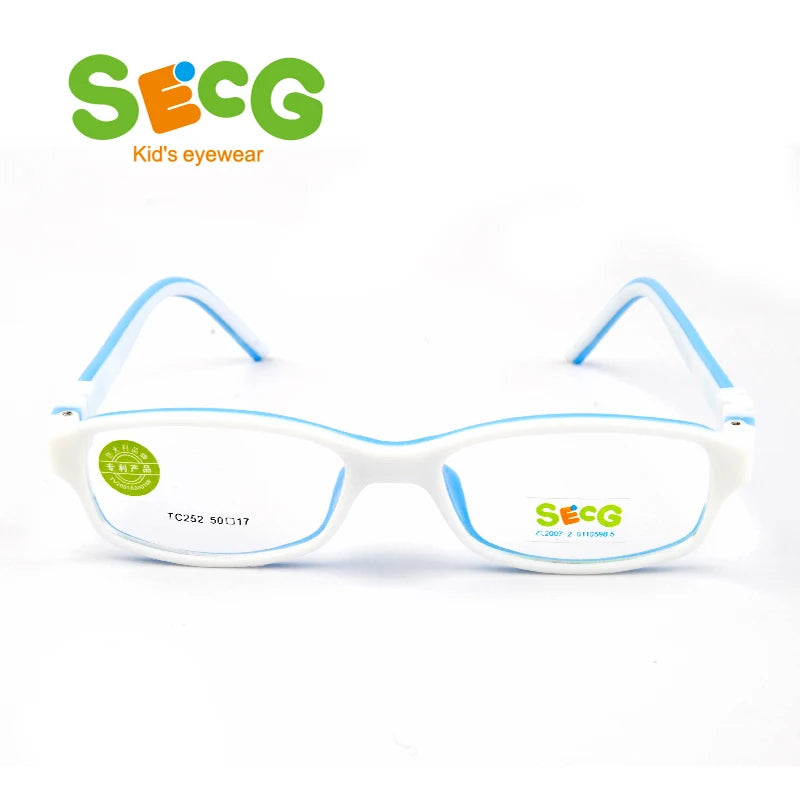 Secg Unisex Youth's Full Rim Rectangle Tr 90 Silicone Eyeglasses 3252 Full Rim Secg C80  