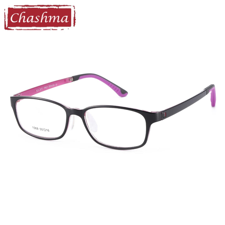 Chashma Ochki Women's Full Rim Oval Square Tr 90 Titanium Eyeglasses 10694