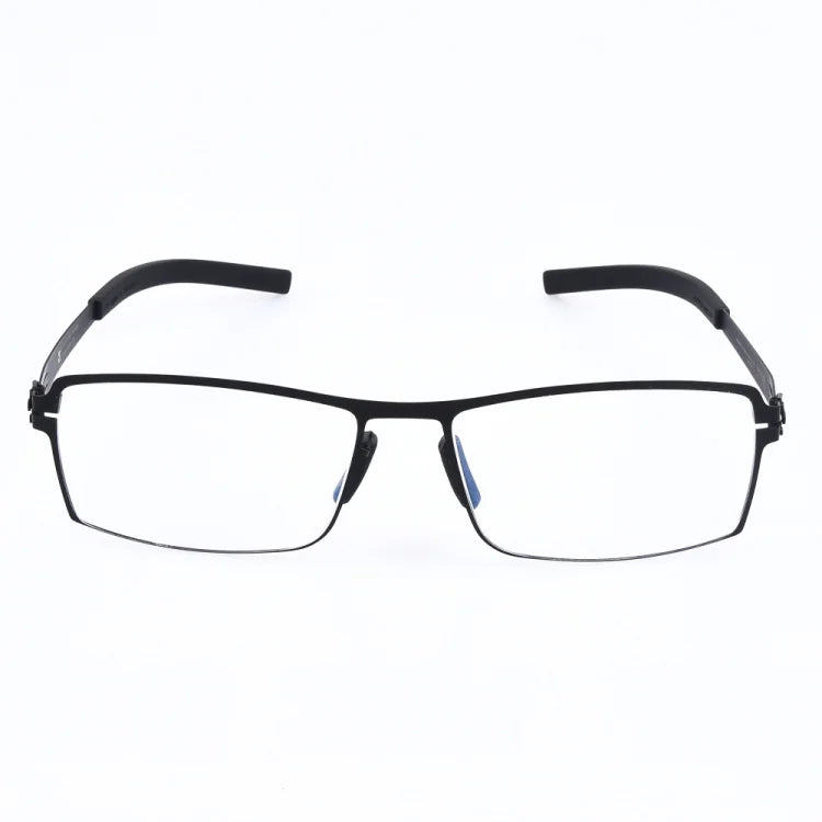 Aimee Unisex Full Rim Square Screwless Stainless Steel Eyeglasses 5085 Full Rim Aimee Black frame  