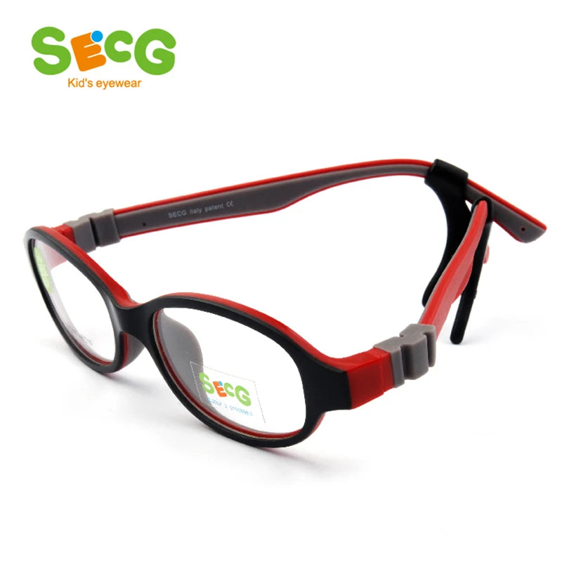 Secg Unisex Youth's Full Rim Oval Tr 90 Silicone Eyeglasses 3011 Full Rim Secg C3  