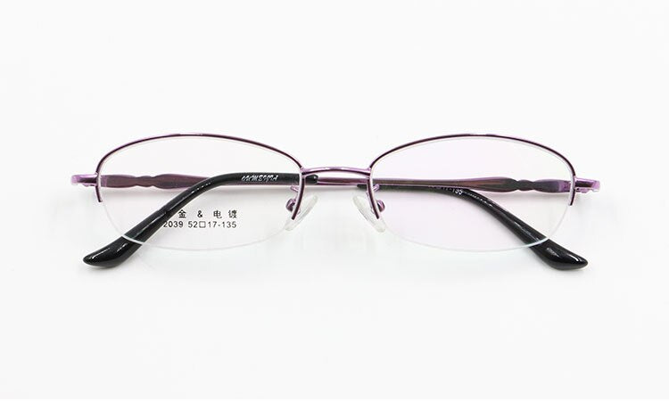 Bclear Women's Eyeglasses Alloy Semi Rim Oval Rectangle 2039 Frames Bclear   