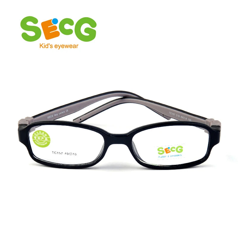 Secg Unisex Youth Full Rim Square Tr 90 Rubber Eyeglasses 3157 Full Rim Secg C18  