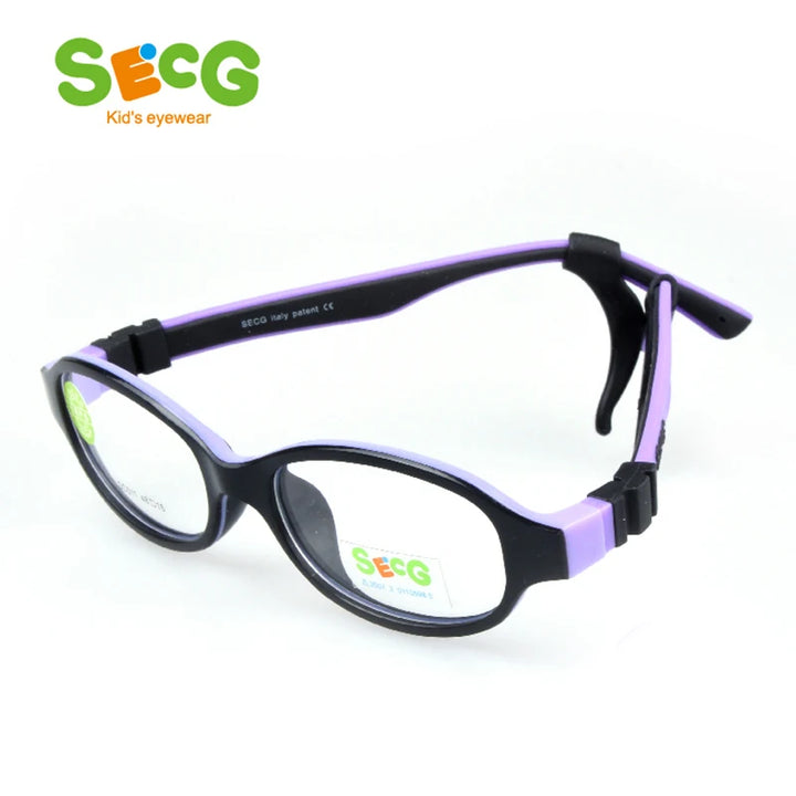 Secg Unisex Youth's Full Rim Oval Tr 90 Silicone Eyeglasses 3011 Full Rim Secg C60  