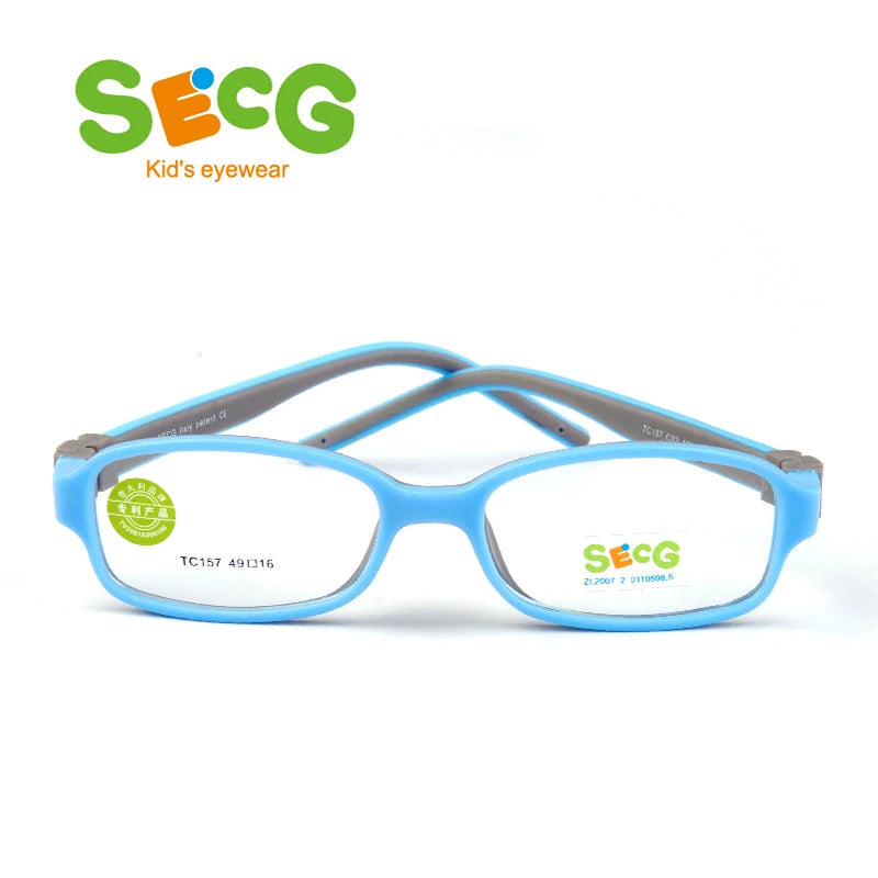 Secg Unisex Youth Full Rim Square Tr 90 Rubber Eyeglasses 3157 Full Rim Secg C32  