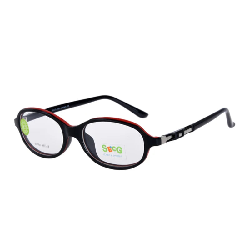 Secg Unisex Youth's Full Rim Oval Tr 90 Silicone Alloy Eyeglasses 1901 Full Rim Secg C3  