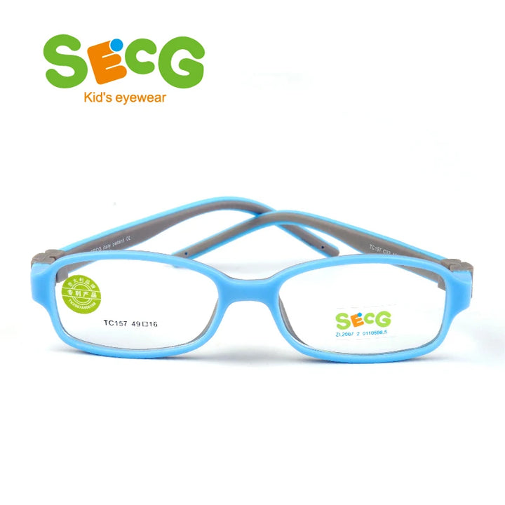 Secg Unisex Youth Full Rim Square Tr 90 Rubber Eyeglasses 3157 Full Rim Secg   