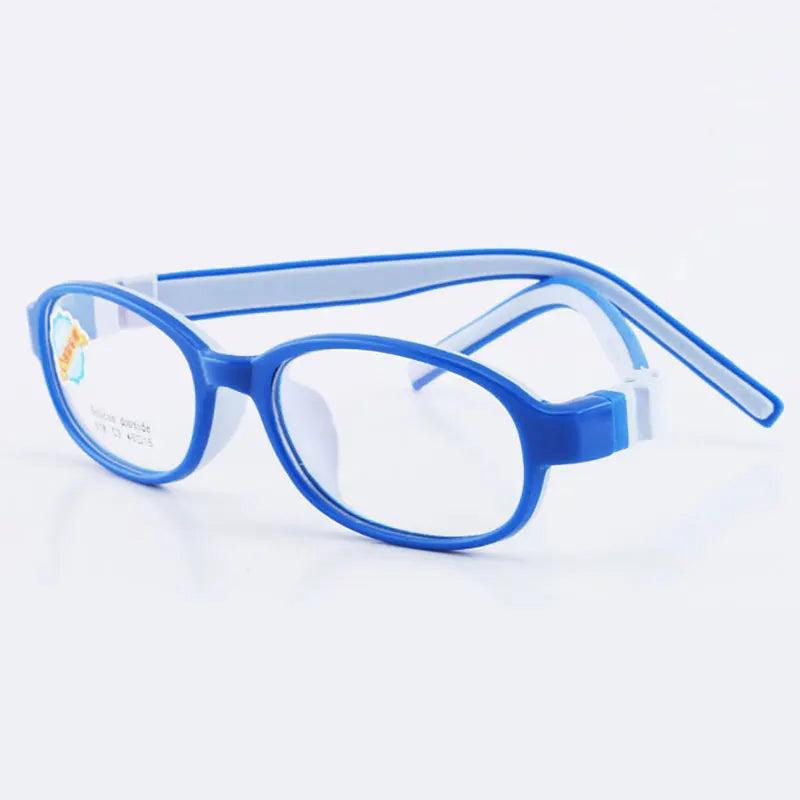 Reven Jate Unisex Children's Full Rim Oval Tr 90 Silicone Eyeglasses 51841