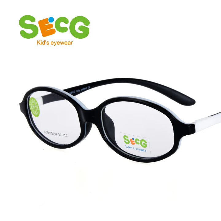 Secg Unisex Youth's Full Rim Oval Tr 90 Silicone Eyeglasses 25002 Full Rim Secg   