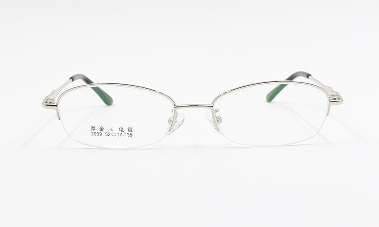 Bclear Women's Eyeglasses Alloy Semi Rim Oval Rectangle 2039 Frames Bclear   