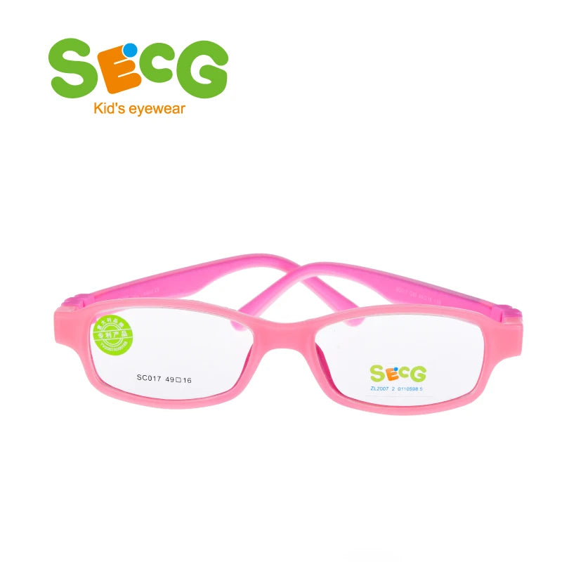 Secg Unisex Youth's Full Rim Square Tr 90 Silicone Eyeglasses 3017 Full Rim Secg   