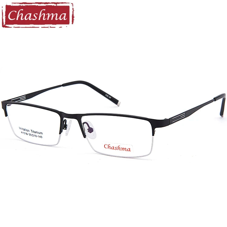 Chashma Women's Semi Rim Square Brow Line Alloy Eyeglasses 881518.