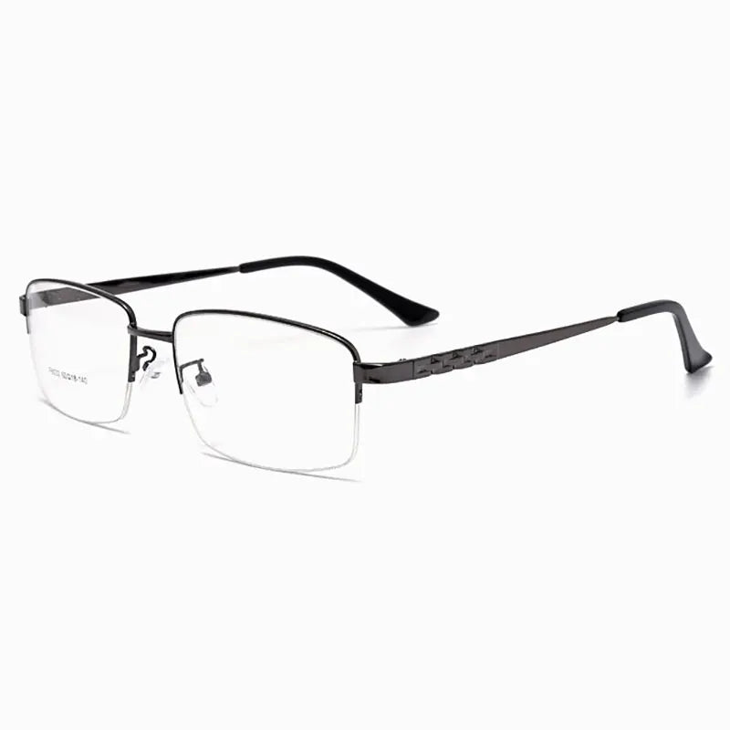 Hotochki Men's Semi Rim Big Square Alloy Eyeglasses 603244