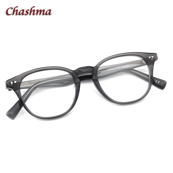 Chashma Ochki Women's Full Rim Round Acetate Alloy Eyeglasses 27921