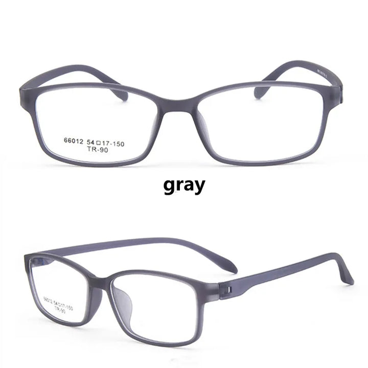 Kocolior Unisex Full Rim Square Tr 90 Stainless Steel Reading Glasses 66012 Reading Glasses Kocolior Gray China 0