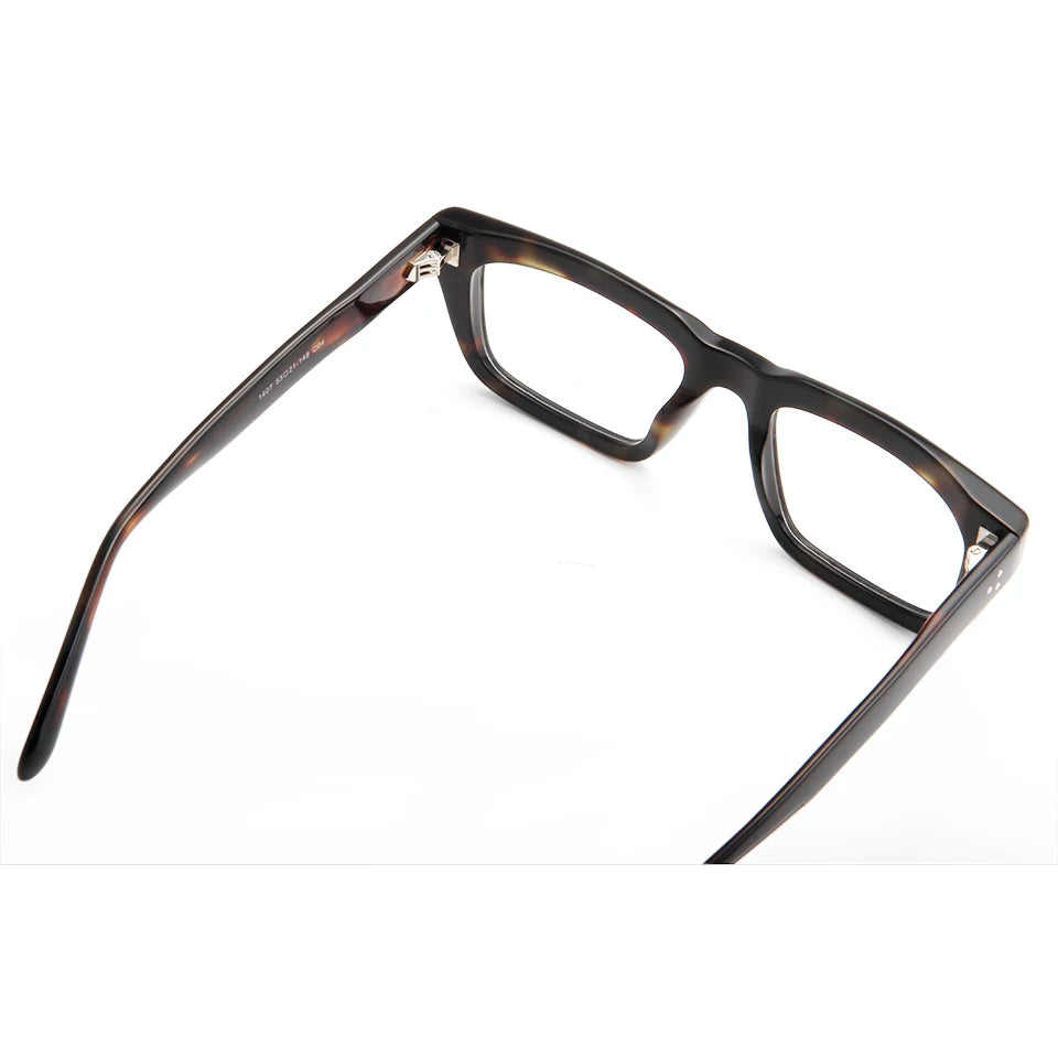 Esnbie Unisex Full Rim Square Acetate Eyeglasses 1-407-1