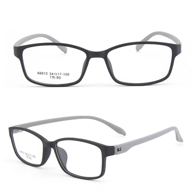 Kocolior Unisex Full Rim Square Tr 90 Stainless Steel Reading Glasses 66012 Reading Glasses Kocolior   
