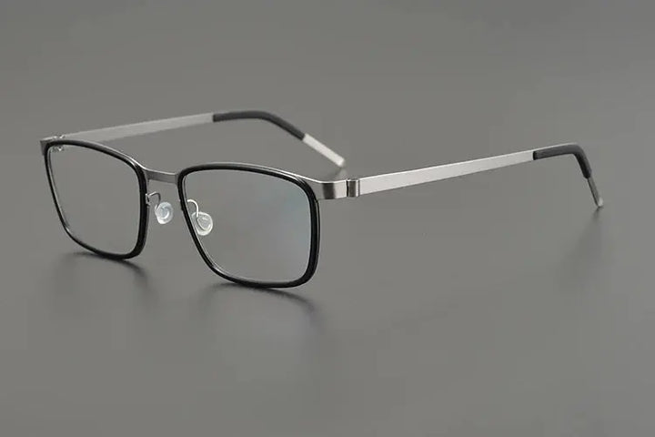 Bobbie 971100 Unisex Square Titanium Acetate Full Rim Frames FuzWeb