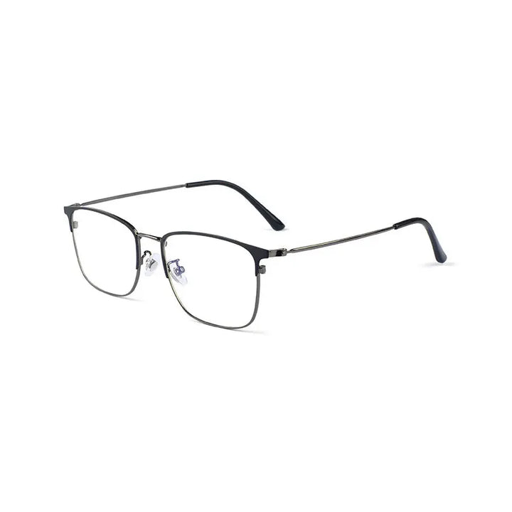 Hotochki Women's Full Rim Square Alloy Eyeglasses 80165 Full Rim Hotochki BLACK GREY  