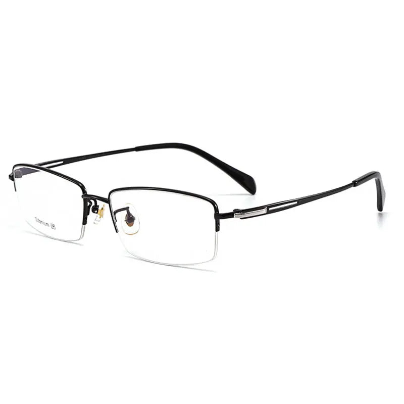 Hotochki Women's Semi Rim Square Titanium Eyeglasses 89064