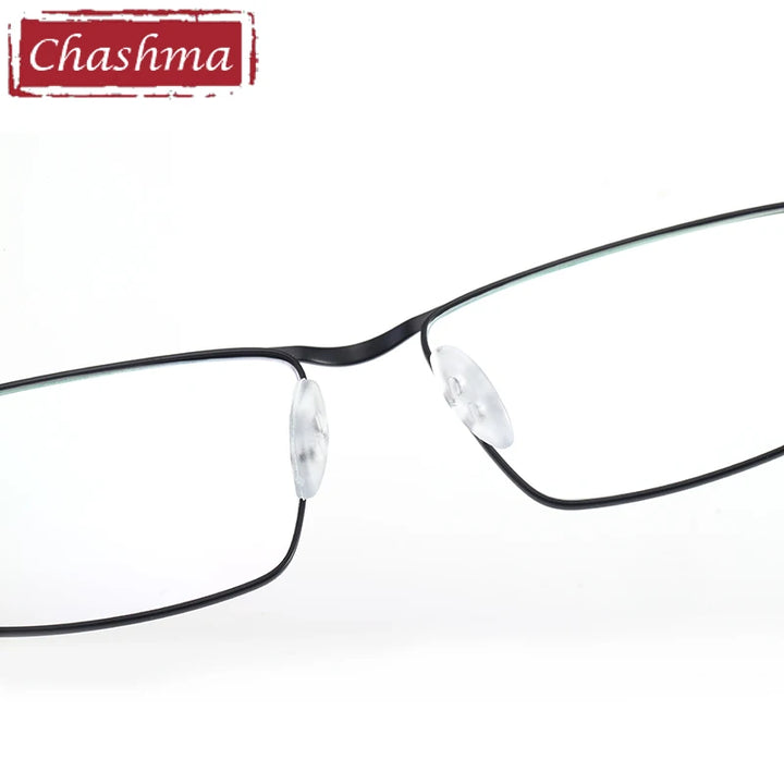 Chashma Ochki Men's Full Rim Square Titanium Alloy Eyeglasses 49318 Full Rim Chashma Ochki   