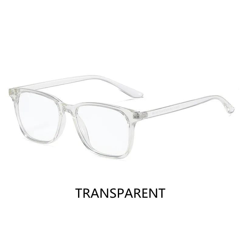 Kocolior Unisex Full Rim Square Tr 90 Acetate Hyperopic Reading Glasses 6919 Reading Glasses Kocolior Transparent China 0
