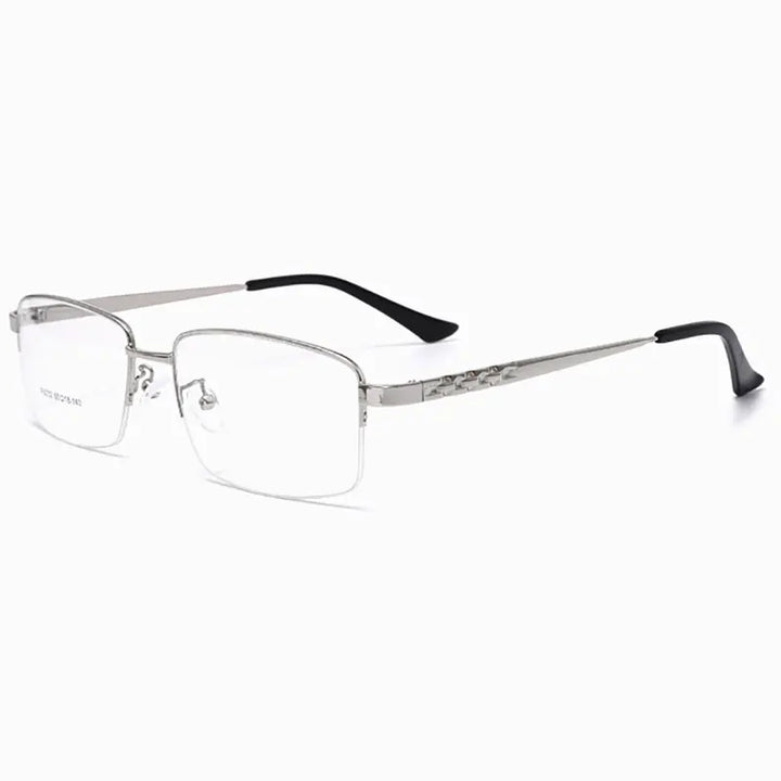 Hotochki Men's Semi Rim Big Square Alloy Eyeglasses 603244