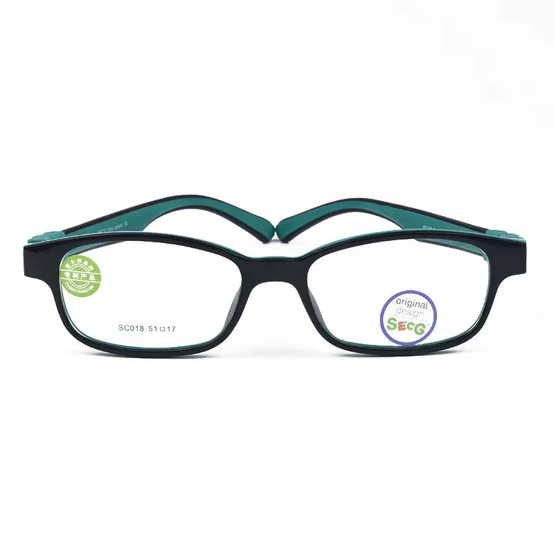Secg Unisex Youth Full Rim Square Tr 90 Silicone Eyeglasses 3018 — view 4 | Secg at FuzWeb