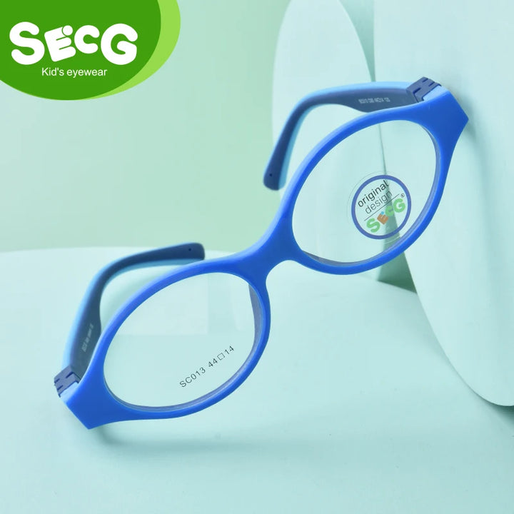 Secg Unisex Children's Full Rim Round Tr 90 Silicone Eyeglasses 19013 Full Rim Secg   