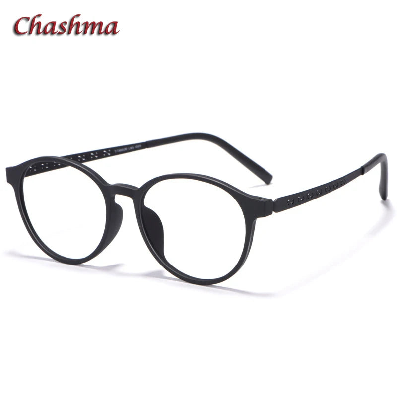 Chashma Ochki Women's Full Rim Round Tr 90 Titanium Eyeglasses 88684