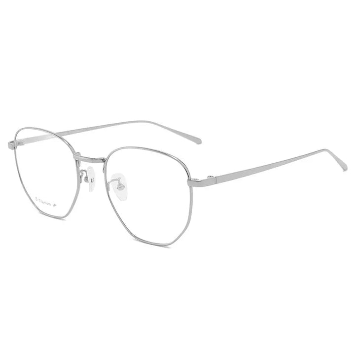 Reven Jate Men's Full Rim Round Alloy Eyeglasses 1814