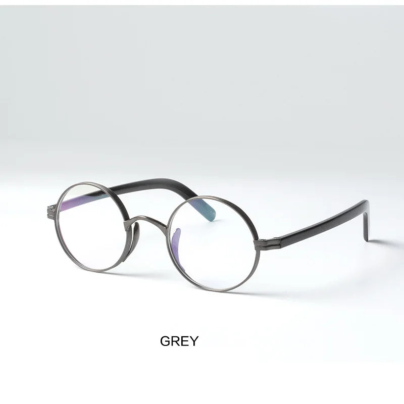 Muzz Women's Full Rim Round Acetate Titanium Eyeglasses 810118