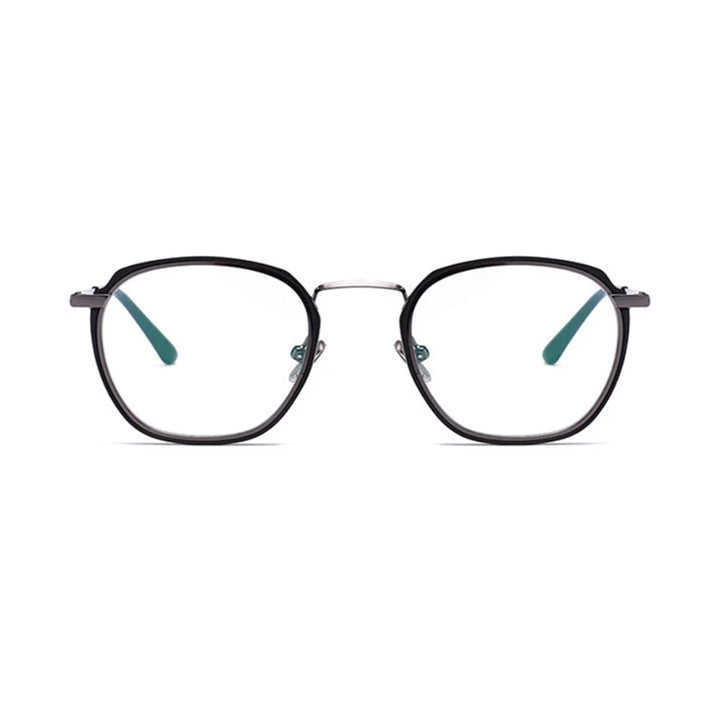 Aimee Unisex Full Rim Polygon Square Acetate Alloy Eyeglasses 54137