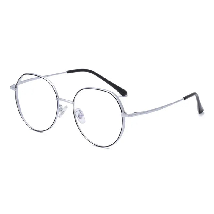 Hotony Women's Full Rim Flat Top Round Titanium Eyeglasses 471122