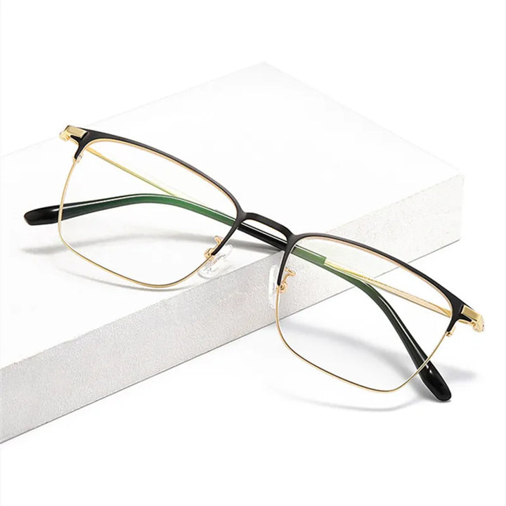 Kocolior Unisex Full Rim Square Alloy Eyeglasses 39147 Full Rim Kocolior   