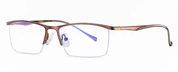 Hotochki 5910 men's semi rim alloy prescription eyeglasses — view 6