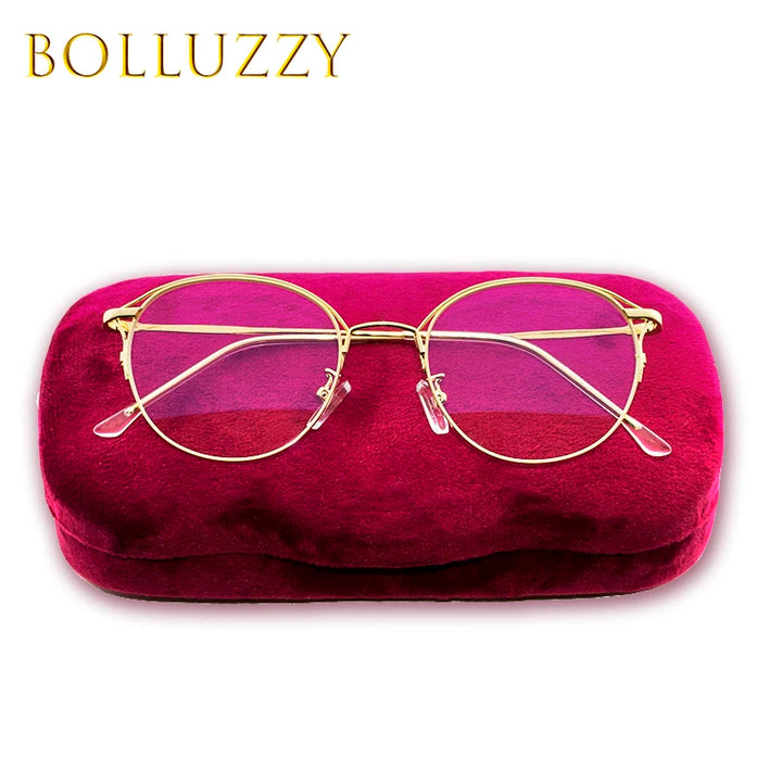 Bolluzzy Women's Full Rim Round Alloy Eyeglasses 4451 Full Rim Bolluzzy   