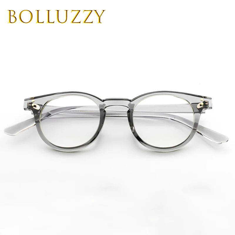 Bolluzzy Women's Full Rim Thick Round Acetate Eyeglasses 4438 Full Rim Bolluzzy   