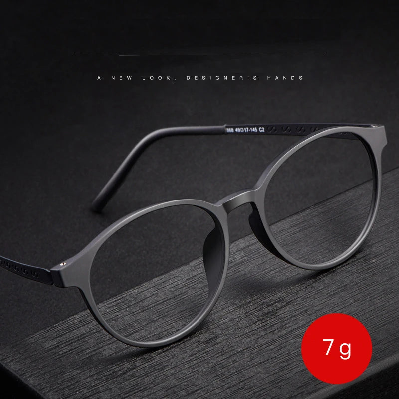 Hotony Unisex Full Rim Round Titanium Prescription Eyeglasses 8868 size chart
