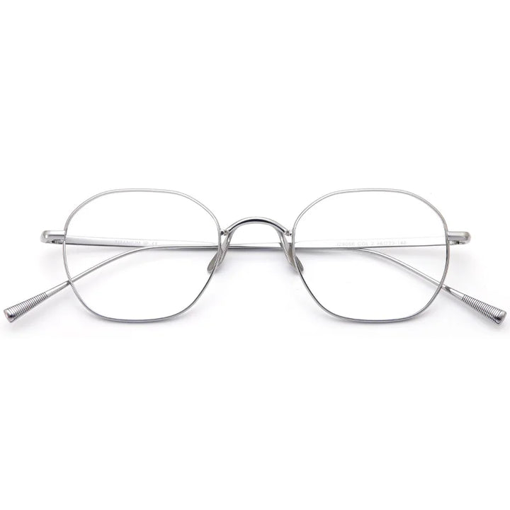 Muzz Women's Full Rim Polygon Oval Titanium Eyeglasses 48056