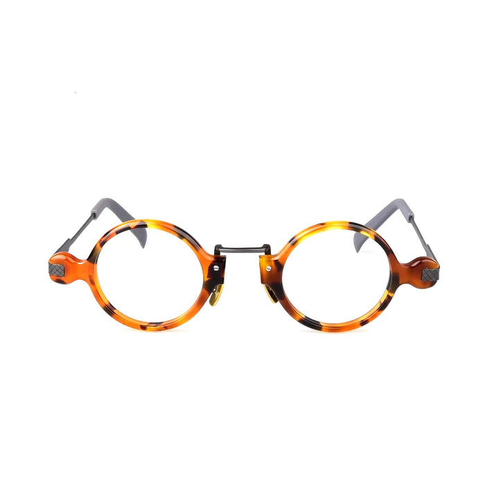 Aimee Unisex Full Rim Round Acetate Titanium Eyeglasses 141501 Full Rim Aimee   