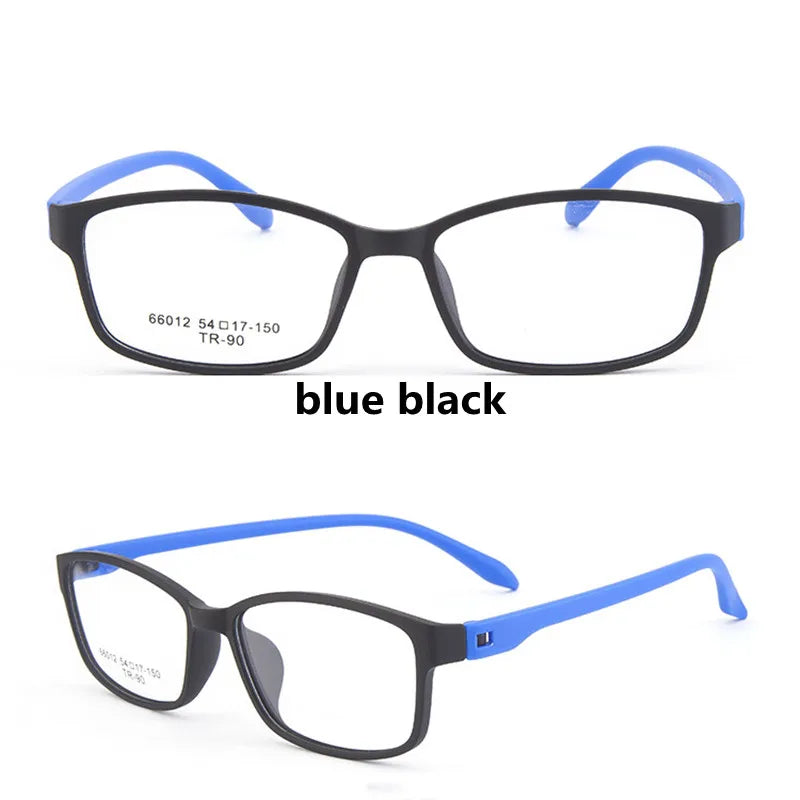 Kocolior Unisex Full Rim Square Tr 90 Stainless Steel Reading Glasses 66012 Reading Glasses Kocolior Black Blue China 0