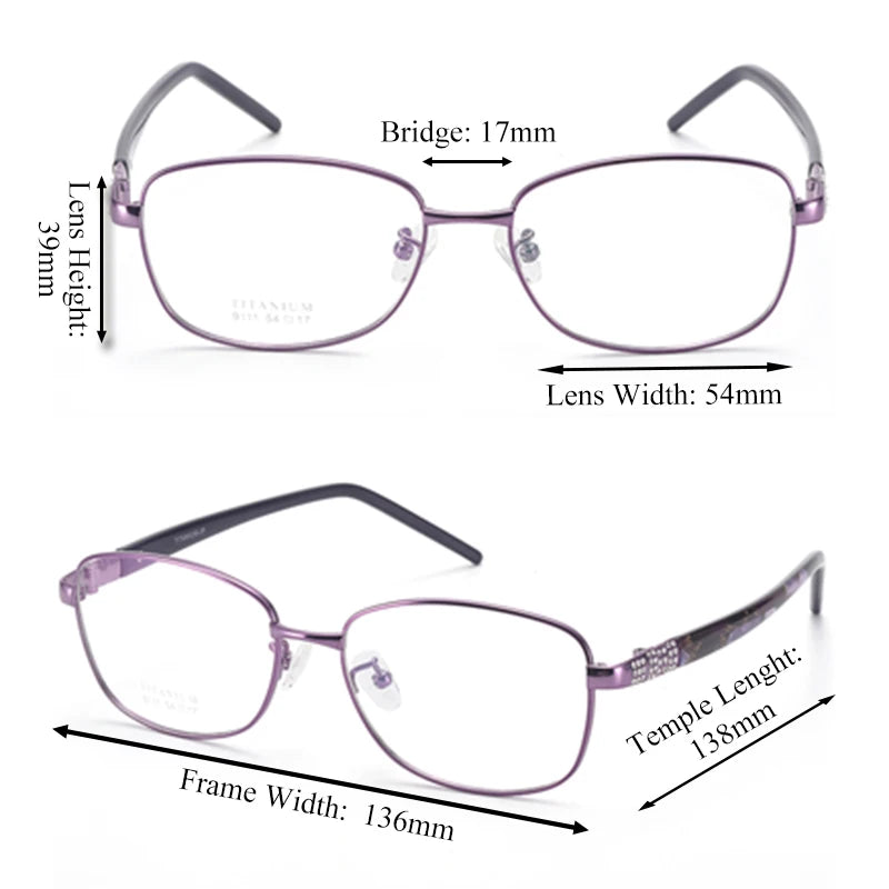 Chashma Women's Full Rim Polygon Square Titanium Eyeglasses 589111