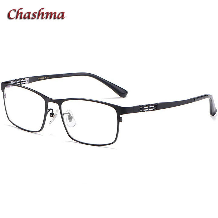 Chashma Ochki Men's Full Rim Square Titanium Eyeglasses 40205