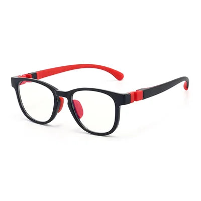 Ralferty Unisex Youth's Full Rim Square Acetate Eyeglasses R8509 Full Rim Ralferty C1 Black  