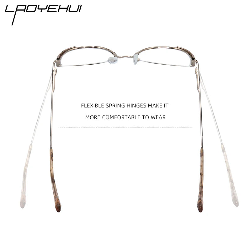 Laoyehui Women's Full Rim Oval Cat Eye Alloy Reading Glasses 1993 Reading Glasses Laoyehui   