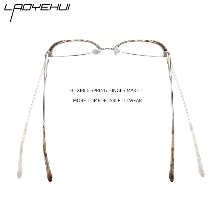 Laoyehui Women's Full Rim Oval Cat Eye Alloy Reading Glasses 1993 Reading Glasses Laoyehui   