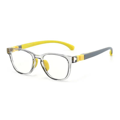 Ralferty Unisex Youth's Full Rim Square Acetate Eyeglasses R8509 Full Rim Ralferty C4 Yellow  