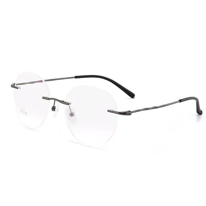 Hotochki Women's Rimless Round Alloy Eyeglasses 97057 Rimless Hotochki GRAY